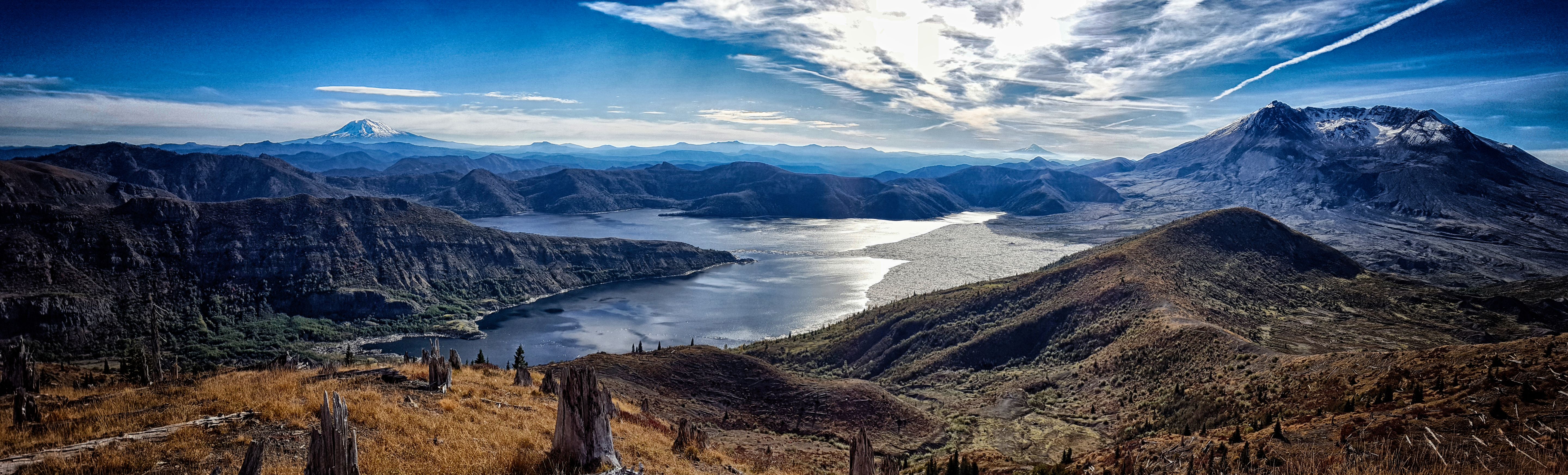 Adams, Hood, St. Helens, and Spirit Lake